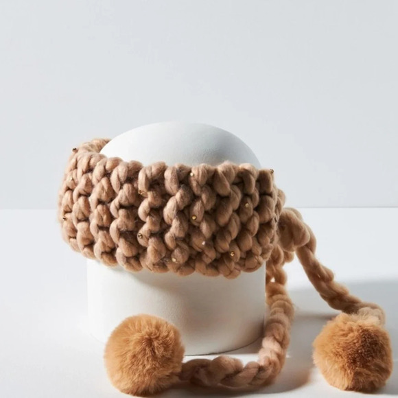 NWT Anthropologie Chunky Embellished Ear Warmer - Picture 1 of 4